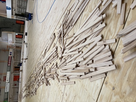 Športni pod med izvedbo